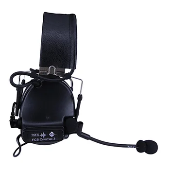 

FCS C3 Headset COMTAC3 Pickup Noise Reduction Headphone Tactical Headset - Black Silicone Version