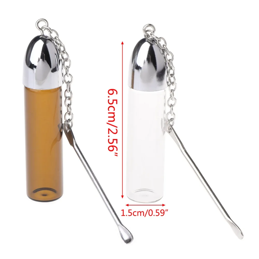 ZLROWR Random Color Box Storage Dispenser Pill Case Snuff Bottle With Metal Spoon 5