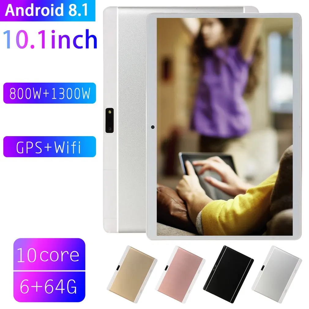 10.1 Inch Tablet tablet PC Android 8.10 Version Super tablets Ram 6GB Rom 64GB WiFi GPS 10.1 tablet