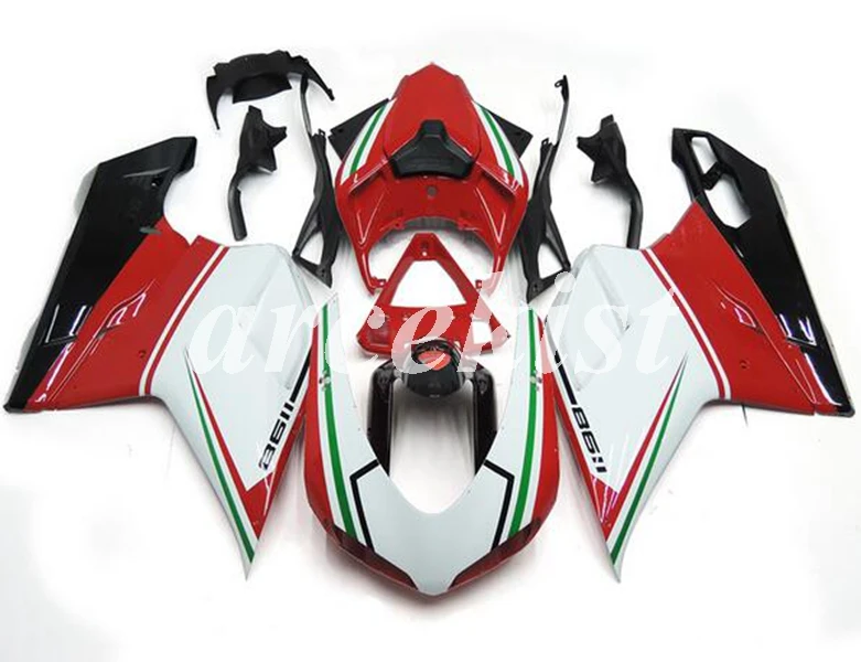 Литьевая Форма ABS Полный обтекатели наборы Подходит для Ducati 1098 848 1198 evo 2007 2008 2009 2010 2011 2012 набор тела красный зеленый Великобритания