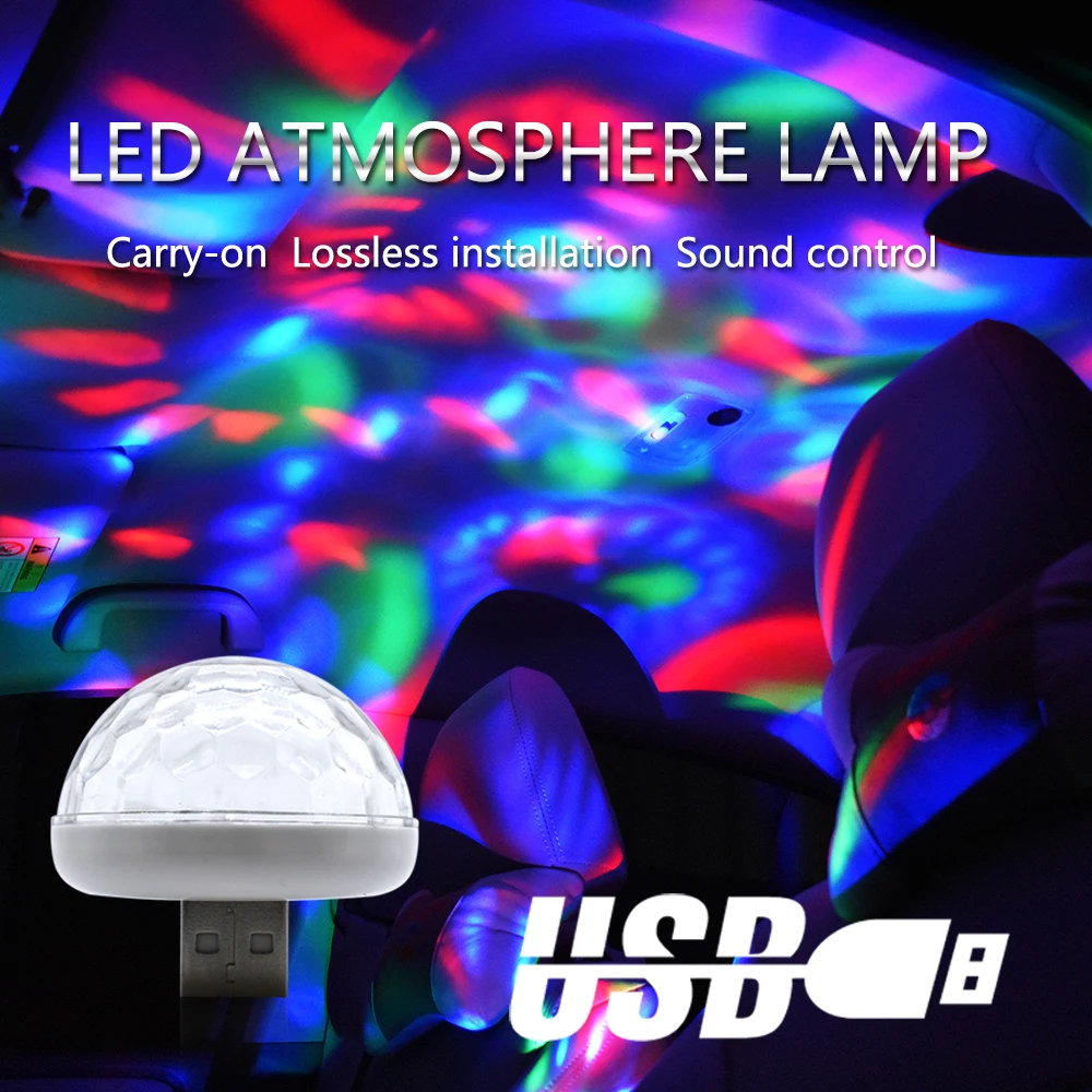

2019 NEW Multi Color USB LED Car Interior Lighting Kit Atmosphere Light Neon Colorful Lamps Interesting Portable Accessories