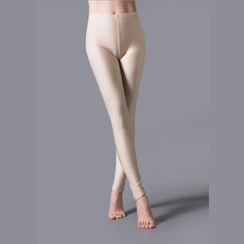 Drop Shipping New Wholesale Spandex Milk Silk Fluorescent Candy Color Large Plus Size Wear Summer Gloss Pants Leggings Women fabletics leggings