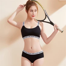 НОВЫЕ комплекты бюстгальтеров и трусиков, сексуальное нижнее белье без косточек с надписью, Женское кружевное белье, отжимать Bralette, комплект удобного нижнего белья