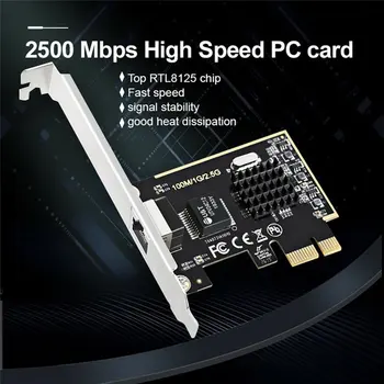 

PCI Express PCI-E Network Card 2500Mbps Gigabit Ethernet 10/100/1000M RJ-45 RTL8125 LAN Adapter Converter Network Controller