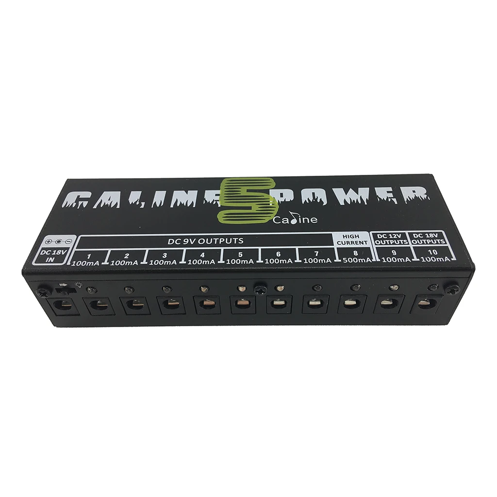 Caline CP-05 источник питания 10 выходная мощность для 9 V, 12V или 18V гитары педаль эффектов