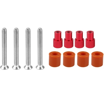 

3D Printer Parts M4 Adjustment Nut Hot Bed Leveling Kit M4 Screw 16mm Silica Gel Column for 3D Printer Ender-3 Ender-3S CR-10
