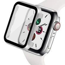 Металлический чехол из закаленного стекла для apple watch 42 мм 38 мм 44 мм 40 мм чехол iWatch серии 5 4 3 2 1 рамка для часов защитный чехол