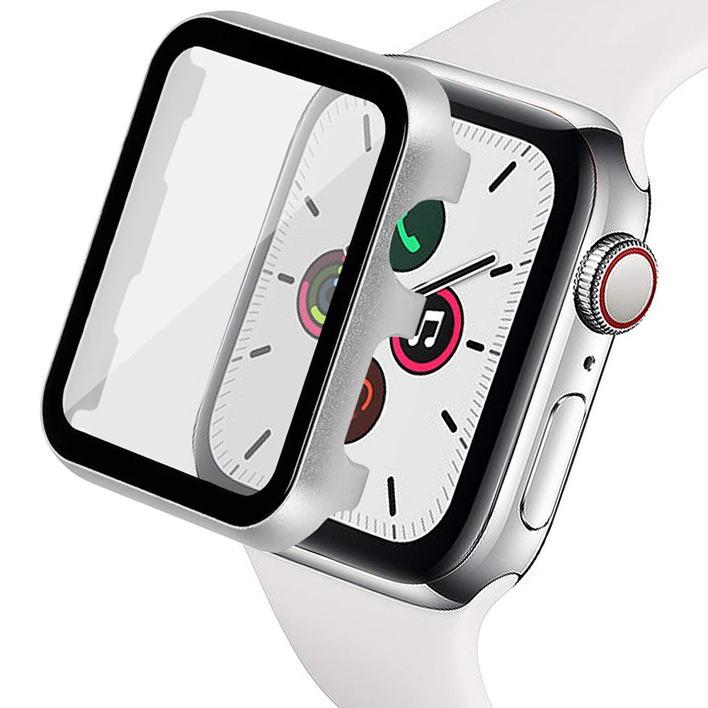 Металлический чехол и закаленное стекло для apple watch 42 мм 38 44 40 iWatch series SE 6 5 4 3 2 1