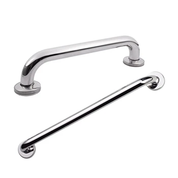 

2Pcs New Bathroom Tub Toilet Stainless Steel Handrail Grab Bar Shower Safety Support Handle Towel Rack - 30Cm & 50Cm