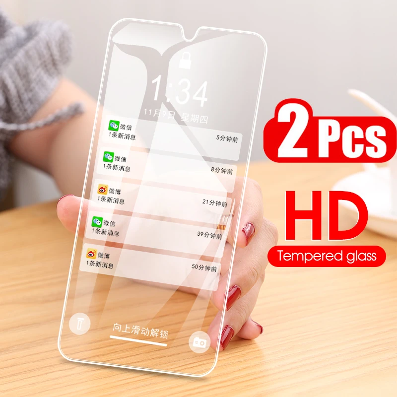 2Pcs Tempered Glass For Motorola Moto One Vision Screen Protector E6 E5 E4 Plus G4 Z4 Z3 Play Protective Film | Мобильные телефоны