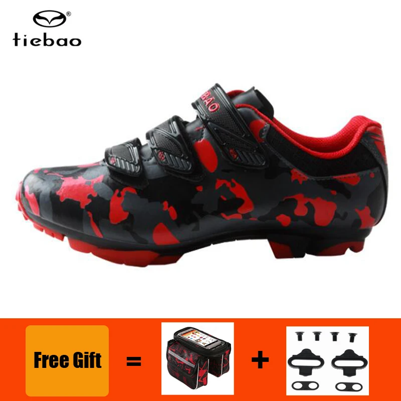 add bag and cleats Tiebao велосипедная обувь sapatilha ciclismo mtb горный велосипед женские кроссовки мужские zapatillas deportivas mujer велосипедная обувь суперзвезды - Цвет: add bag and cleats