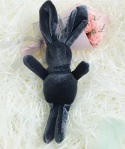 velvet dark gray Jane Z Ann новорожденный реквизит для фотосессии Милая вязаная ручная работа кролик кукла животное Фото аксессуары подарок для ребенка - Цвет: velvet dark gray