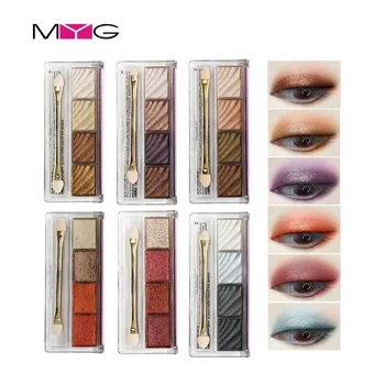 

6 Pcs/Lot Minerals Eyeshadow palette 4 Colors Magic Baking Eye Shadow Matte Shimmer Glitter Effect Eye Shadow Makeup For Daily