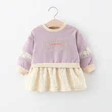 Г. Платье для девочек; весенне-осеннее кружевное платье для маленьких девочек