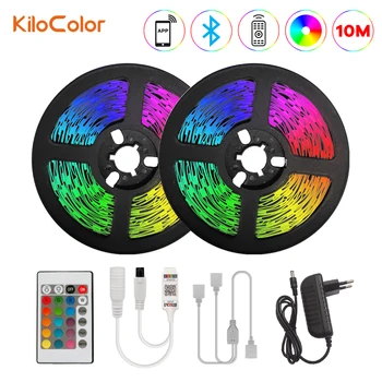 

Led Strip Light SMD 5050 Bluetooth controller + 24-Key IR controller Not Waterproof 10M Mobile APP control
