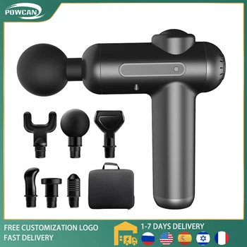 

Fascia gun High Frequency Massage Gun Muscle Relax Body Relaxation Electric Massager with Portable Bag 6 heads