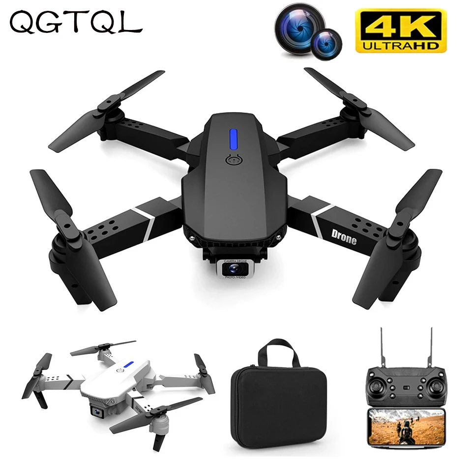 E88 Professional Mini WIFI HD 4k Drone With Camera Hight Hold Mode Foldable RC Plane Helicopter Pro Dron Toys Quadcopter Drones