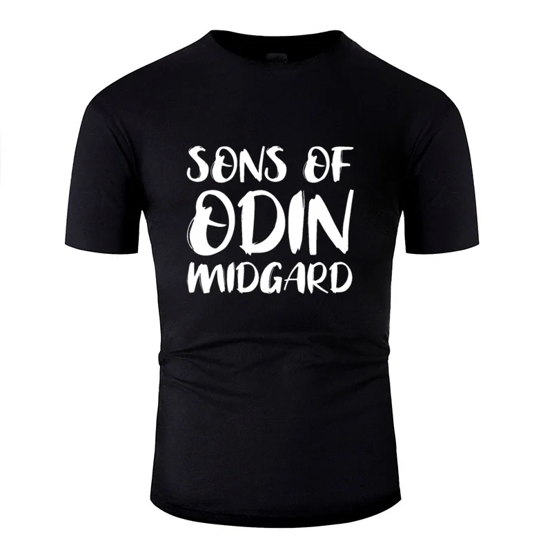 Футболка с надписью «Sons Of Odin Midgard», мужские хипстерские женские футболки с рисунками комиксов, большие размеры, S-5xl, популярные футболки