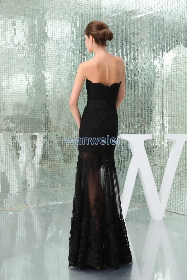 Торжественное платье vestidos vestido de noiva ручной работы с бантом на заказ сексуальное черное кружевное длинное платье подружки невесты с аппликацией