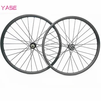 

29er tubeless 33x30mm carbon mtb disc wheels boost Fron 110x15 Rear 142x12 asymmetry mtb disc carbon wheelset pillar 1423