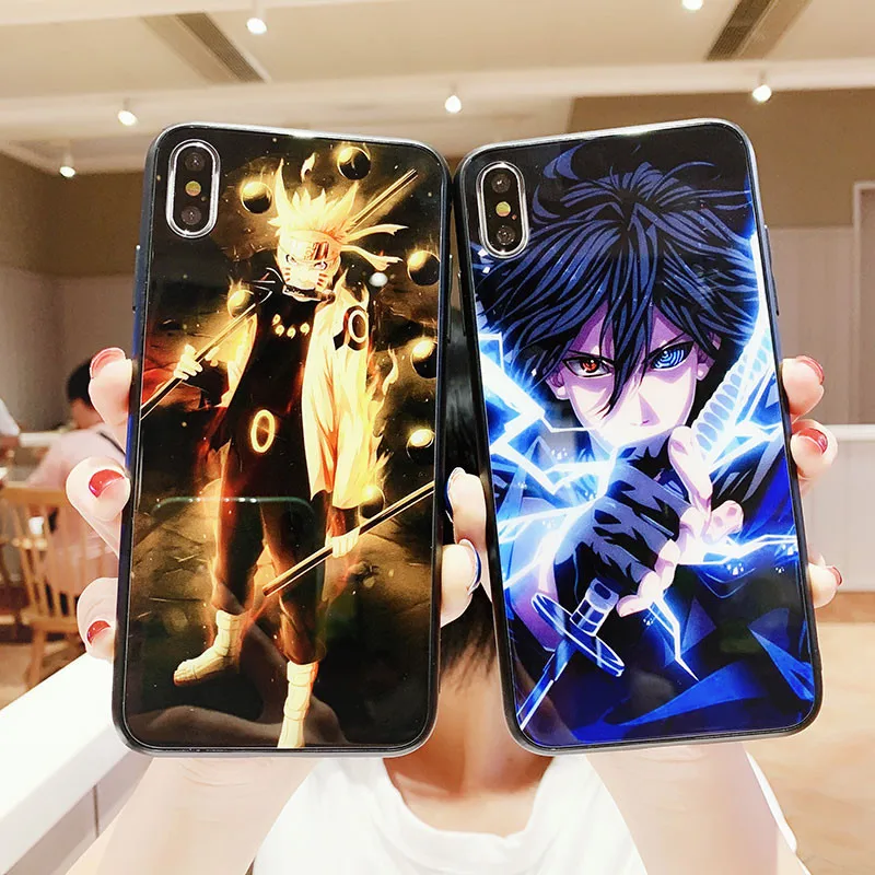 Модный пленочный чехол с аниме Наруто для iPhone 11Pro Max из закаленного стекла
