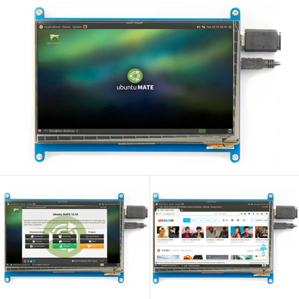 

Rev2.1 Original 7 Inch LCD Screen Module capacitive touch for Raspberry Display Ultra Clear For Raspberry Pie 1024X600