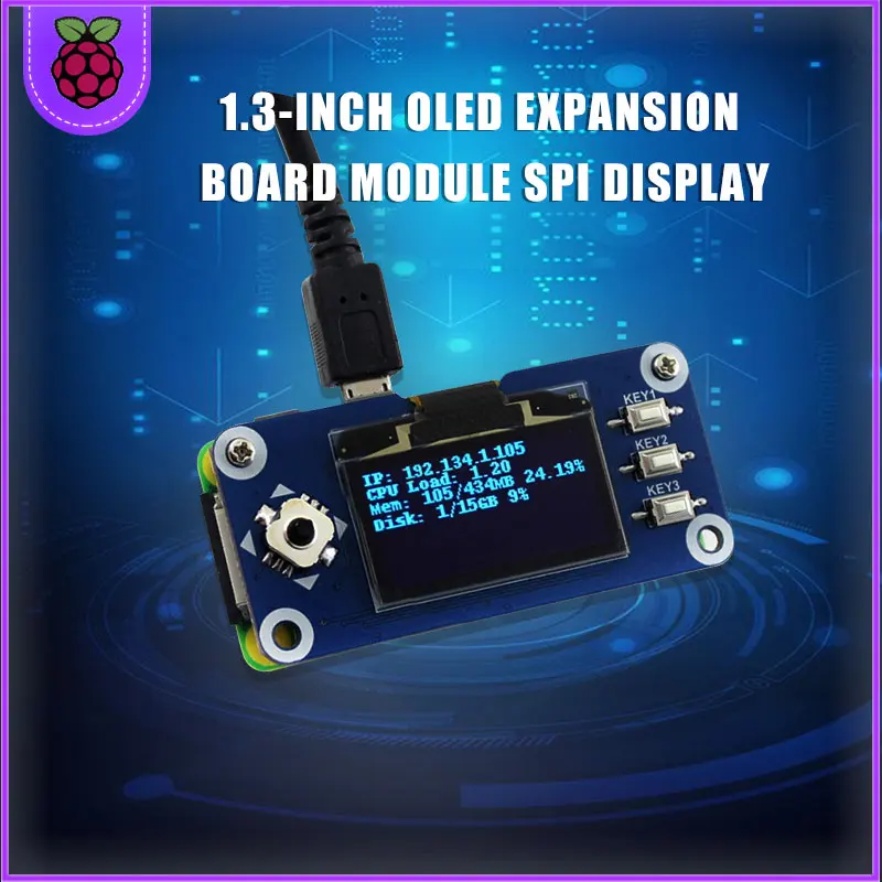 Плата расширения Raspberry pi с OLED экраном 1 3 дюйма SPI дисплей поддерживает raspberry PI
