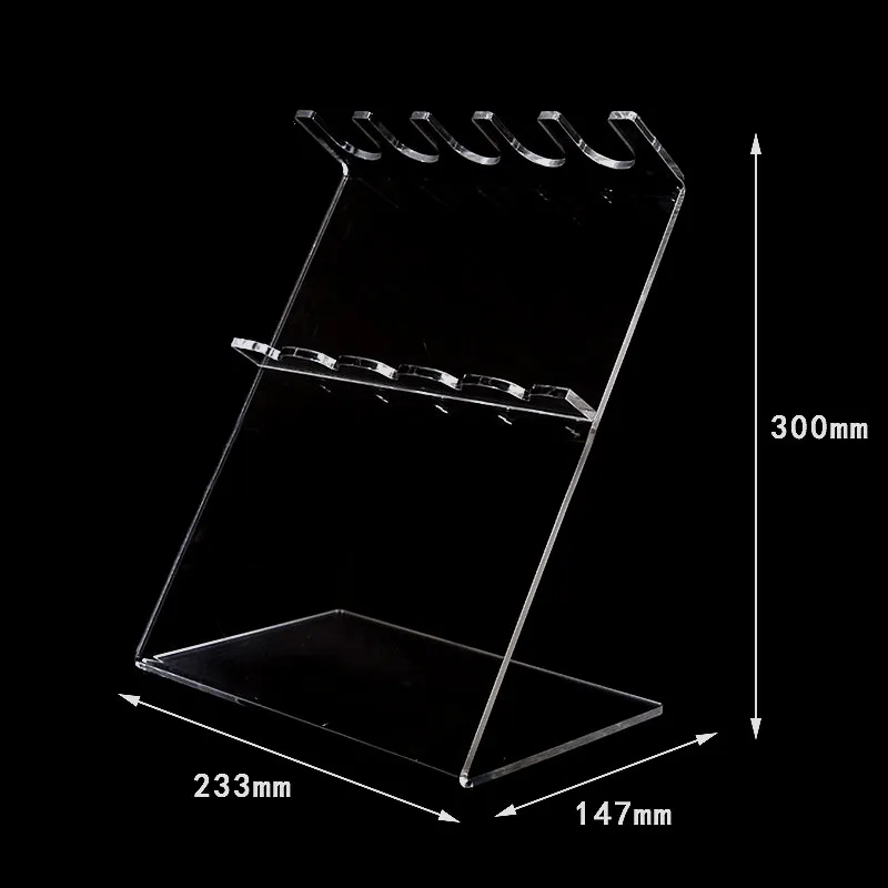 Plexiglass Pipette Stand Transparent Pipettor Rack Z-shaped PMMA Holder Holds Up To 5 Single-channel Pipettes Thickness 5mm