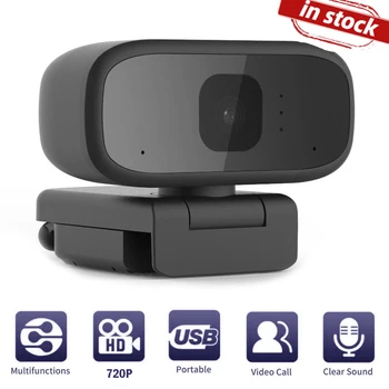 

HD Webcam 720P USB 2.0 Camera PC Built-in Microphone 360° Rotation For Video Studying Conferences Recording Fashion веб камера