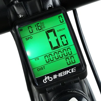 

Wireless Bicycle Computer Water Resistant Mountain Bike Motorcycle Speedometer Stopwatch Odometer Black ZH