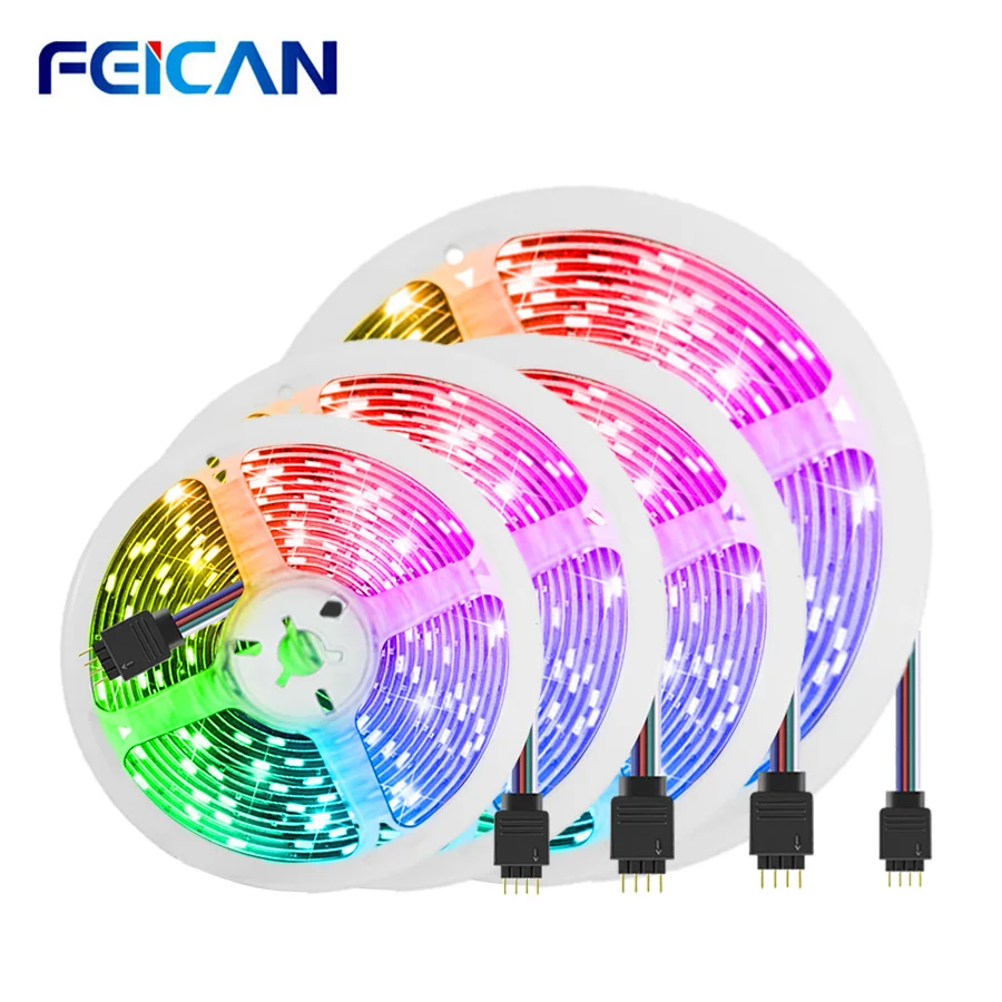 

12V Backlight Colorful LED Strip for Living Room Bedroom Parties Waterproof RGB Strip LED Tape 5050SMD 10M/Roll 4pin