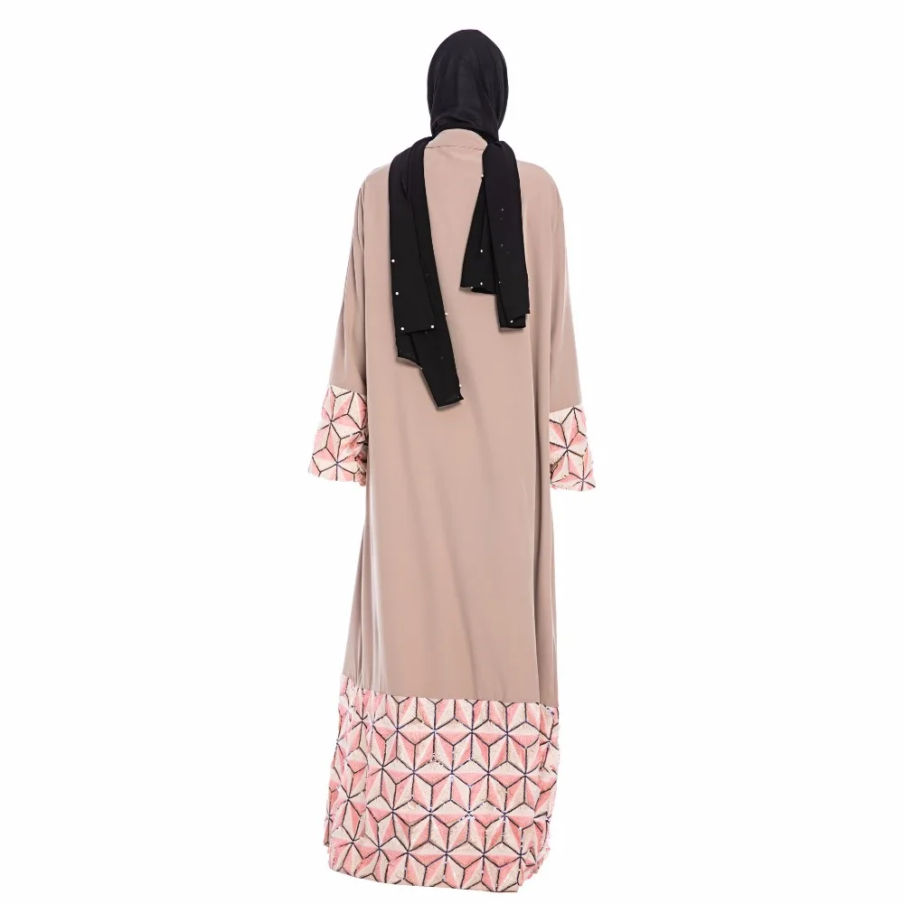 Элегантное мусульманское платье abaya Макси хиджаб длинные халаты кимоно Ближний Восток Рамадан Eid Исламская, молитвенная Tesettur Elbise
