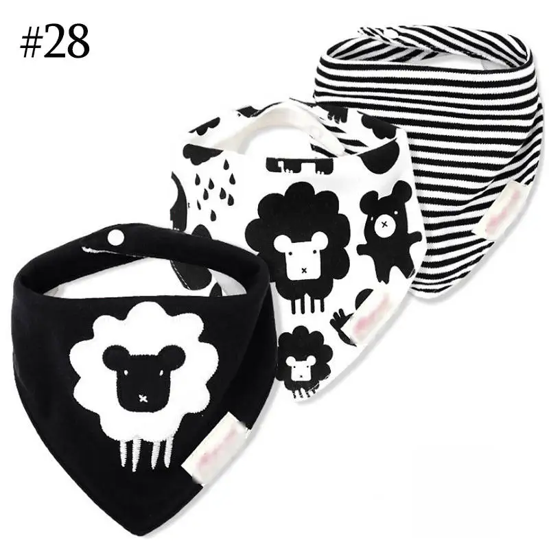 style 28 3 шт./лот, хлопок, детские нагрудники, бандана, много, Para Bebe, слюнявчик для младенцев, полотенце для мальчиков и девочек, треугольный шарф - Цвет: style 28