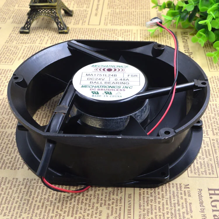 Emacro для мехатроники MA1751L24B DC 24V 0.48A 175x150x51 мм 2-провод Сервер вентилятор охлаждения