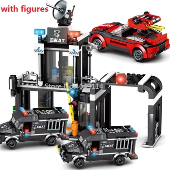 

638pcs Building Blocks Military Special Police Toy Bricks Gangster Hijacking Car Blocks City Army Building Blocks For Kids