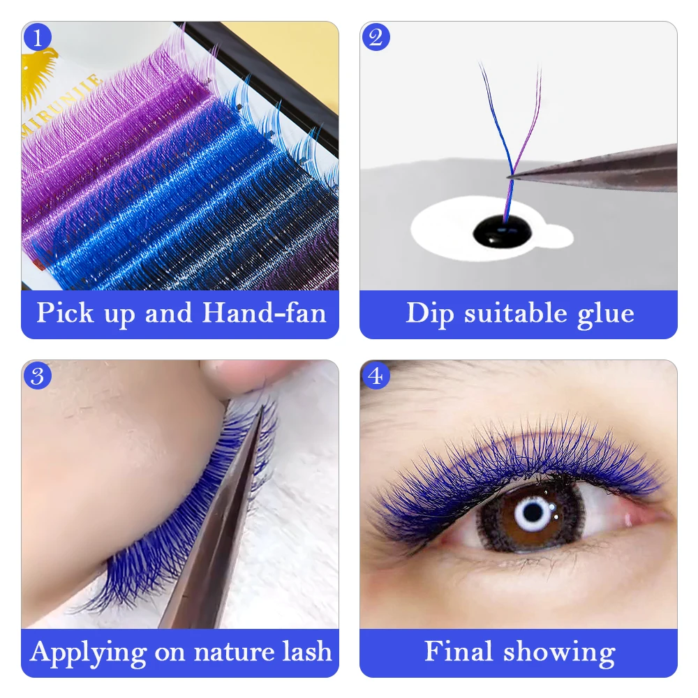 Soneed 10-15mm YY Premade Fans Eyelash Y Shape Individual Colored Lashes Fashion Extension Makeup Tools High Soft Quality Lash