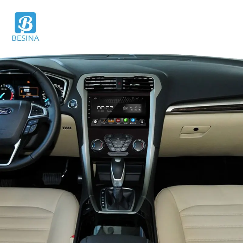 Besina, 9 дюймов, Android 9,0, автомобильный мультимедийный плеер для FORD Mondeo 2013, wifi, gps навигация, 1 Din, автомагнитола, стерео, 2G+ 32G, аудио