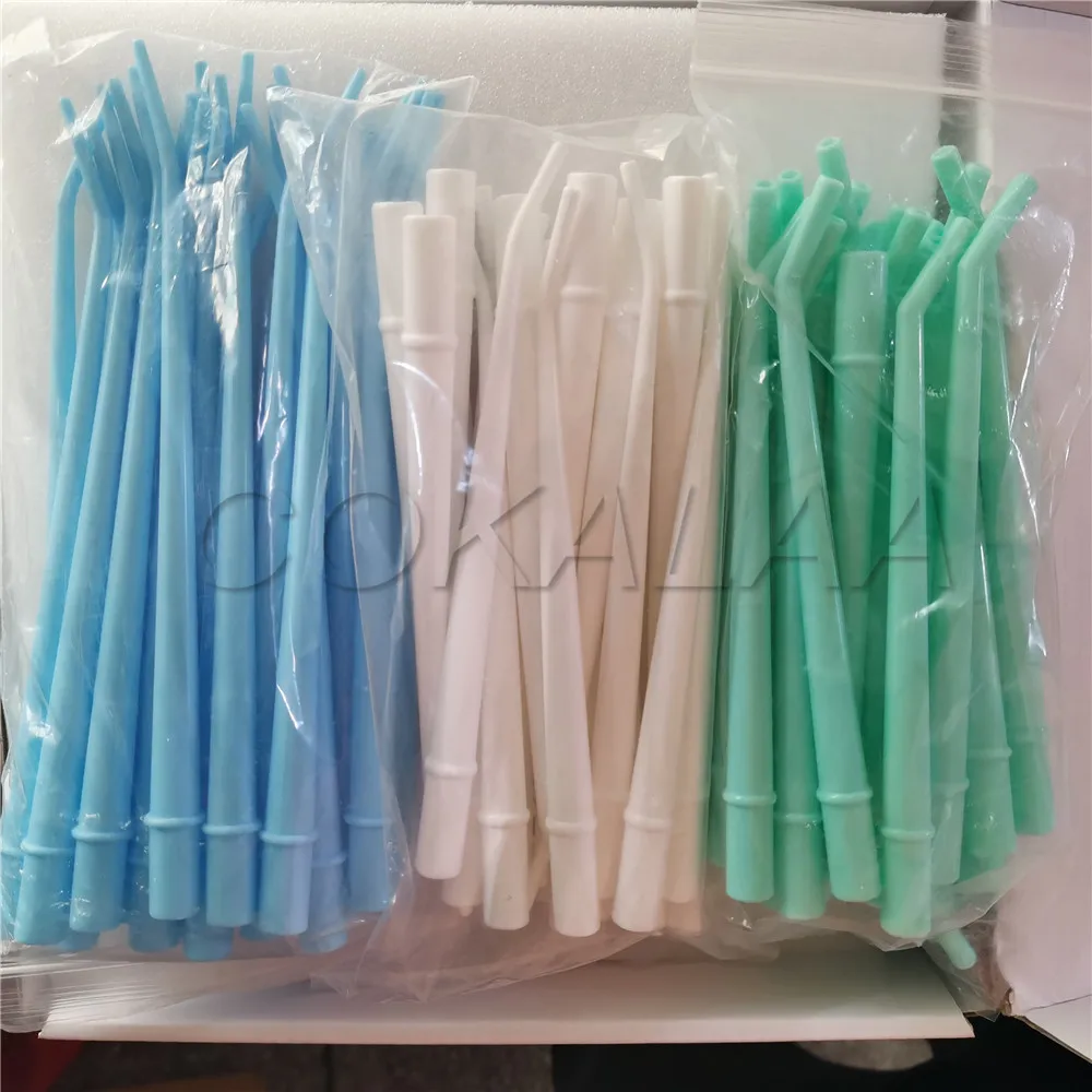 

25pcs Curved Tips Surgical Aspirator Dental Saliva Ejector Tips Disposable