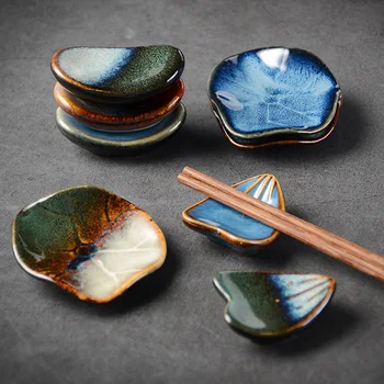 

1PC Multi Shape Retro Ceramic Chopstick Rest Rack Spoon Holder DIY Home Table Pen Holder Decoration