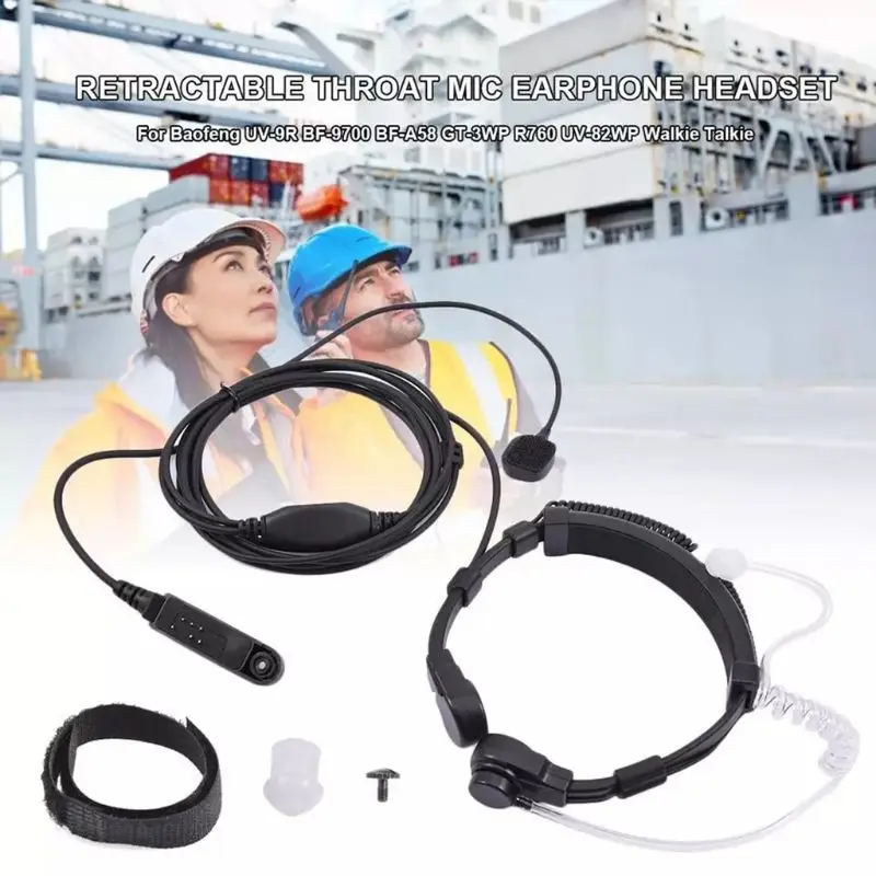 Горловой микрофон наушники гарнитура для Baofeng UV-9R BF-9700 BF-A58 GT-3WP R760 UV-82WP