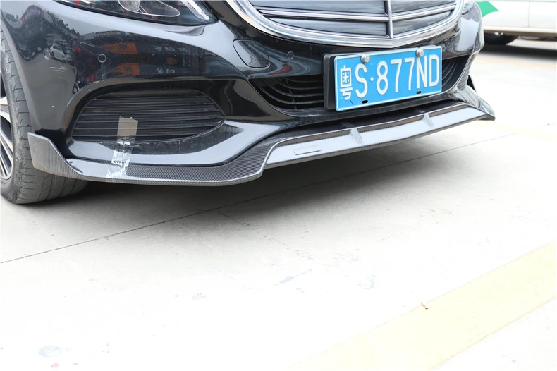 Для Mercedes-Benz C Class W205 C180 C200 C260 C300- углеродное волокно передний спойлер бампер диффузор спойлеры