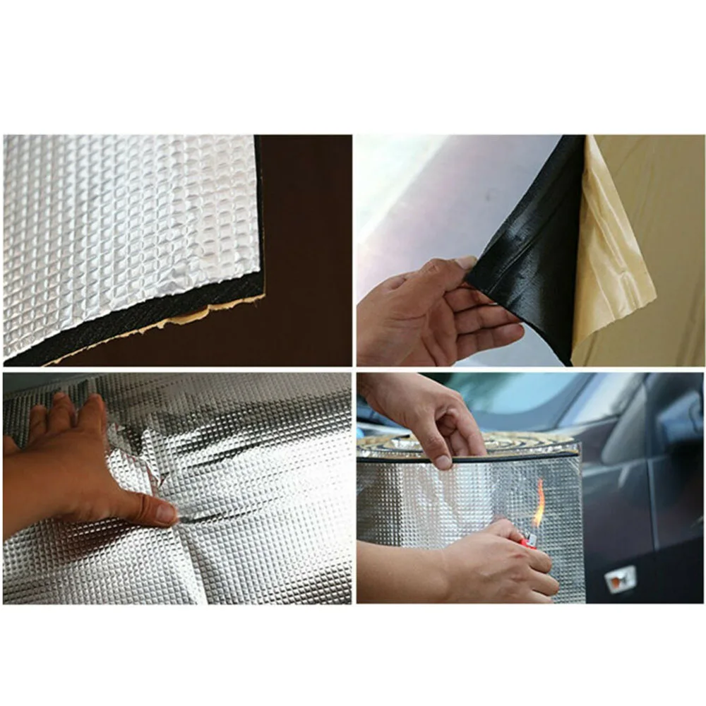 

High temperature resistance Thermal Heat Insulation Silver Car High noise reduction Mat Thermal Accessories Auto