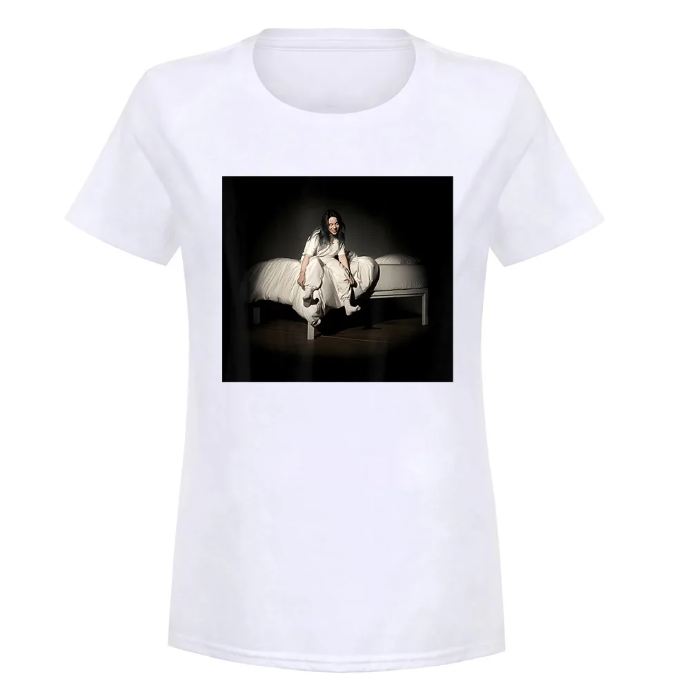 Черная футболка Billie Eilish Sweet Dreams S 3Xl Подарочная футболка на день рождения - Цвет: women white