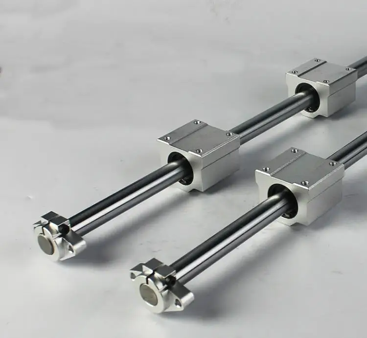 US $156.55 2pcs Round Linear Rail354050mm4pcs SCSUU Linear Bearing Housing 4pcs SHF Linear Rail Clamp