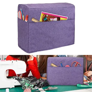 

Sewing Machine Dust Cover With Convenient Pockets For Extra Accessories Protective Waterproof Universal For Singer & Brother Mac