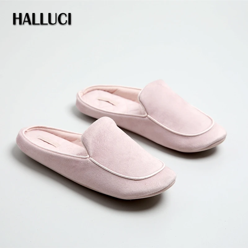 Осенняя Милая Розовая домашняя обувь Женские шлепанцы Модные домашние офисные