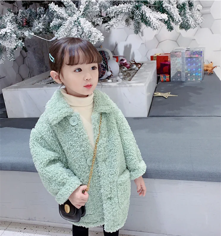 Mihkalev/Детское пальто для девочек; зимние куртки и пальто; однобортная детская одежда; утепленная верхняя одежда для девочек; одежда для детей