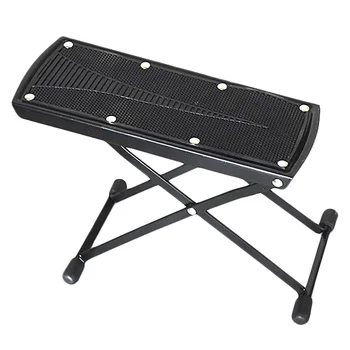

Portable Guitar Foot Rest Pedal Foldable Metal Guitar Foot Rest Stool Pedal 6-Level Adjustable Height Guitar Accessories
