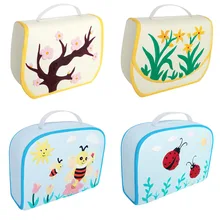 Очень большая сумочка, керамический цветной рисунок, ручная работа, гипсовые граффити, белый эмбрион, игрушка, сделай сам, гипсовая кукла, белая основа, экономия