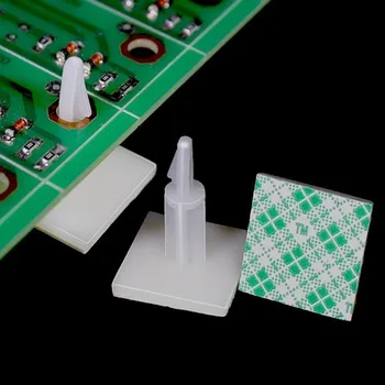 

100pcs Plastic screw PCB Board Circuit Support Spacer Nylon pillar Locking Snap-In Posts Fixed Clips Adhesive 3mm Hole Kit HC-5